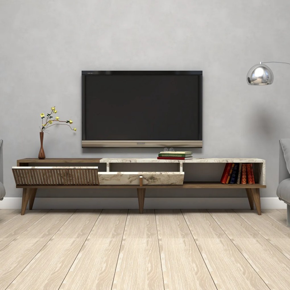 Masă TV Milan White Marble