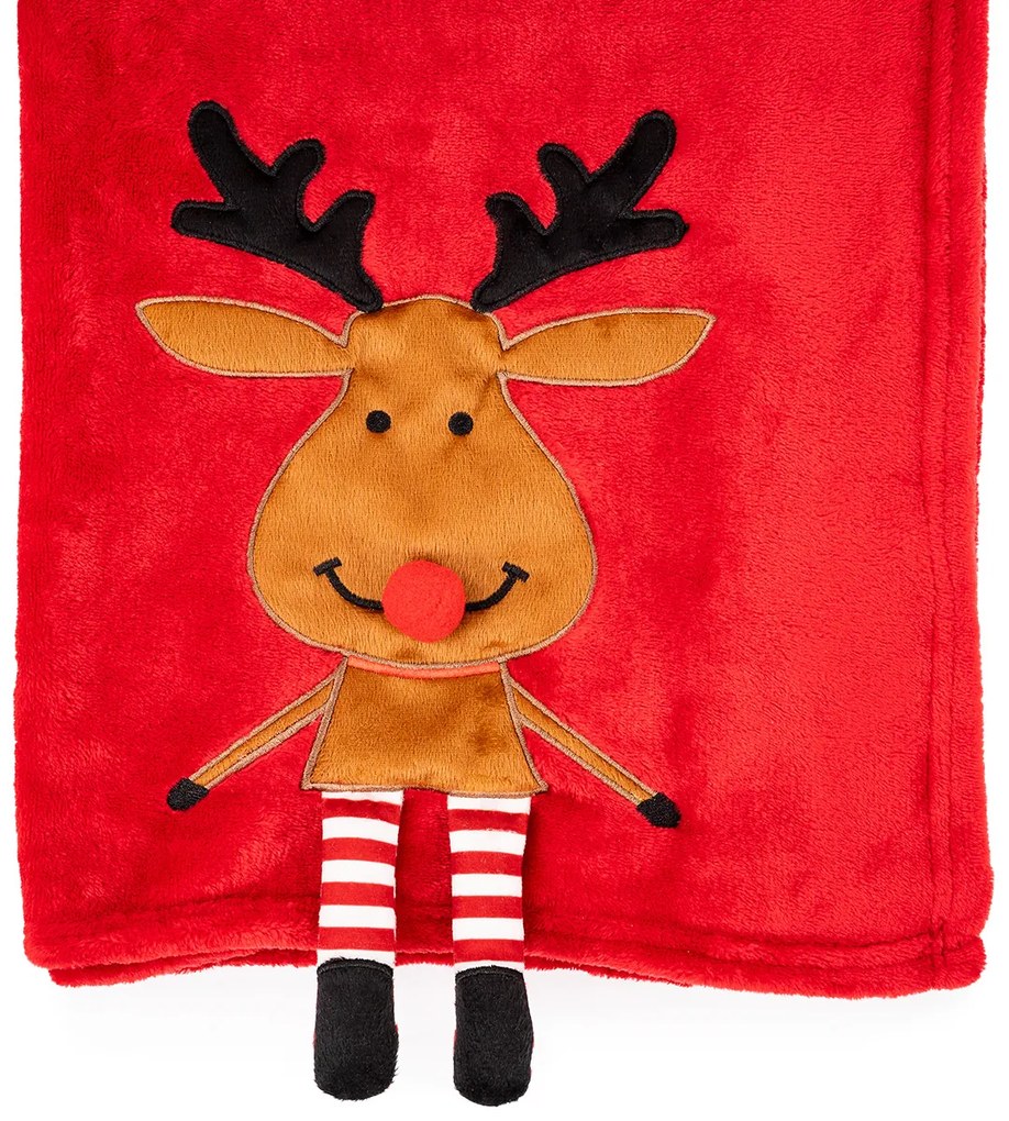 Pătură de Crăciun 4Home Happy Reindeer, 150 x 200cm
