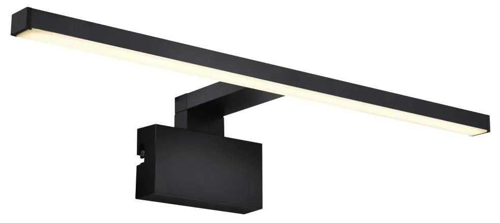 Aplica de perete LED pentru baie IP44 Marlee negru 3000K