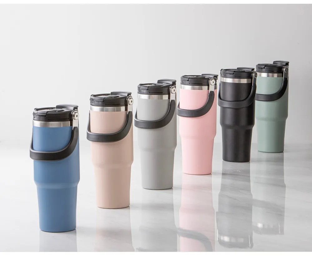 Sticlă neagră de călătorie din oțel inoxidabil 1 l Eco – Ladelle