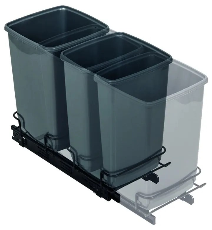 Coșuri de gunoi din plastic cu 2 recipiente de 20 l - Addis