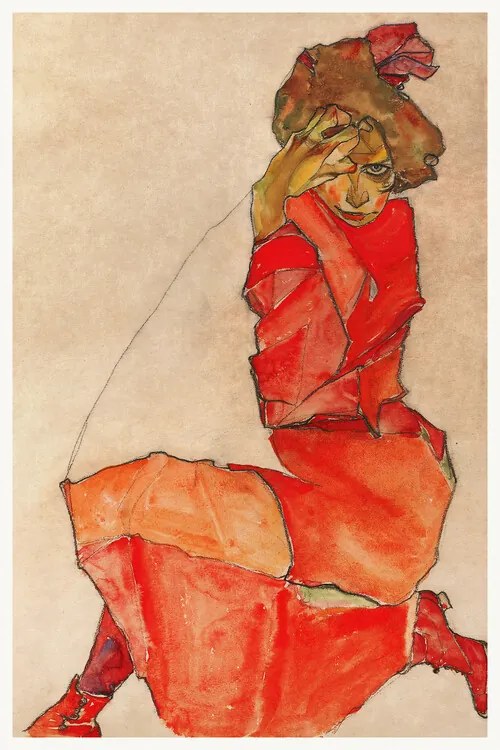 Reproducere The Lady in Red, Egon Schiele