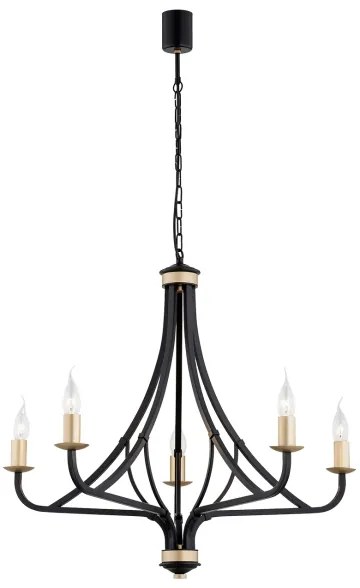 Lustră pe lanț LORENZO 5xE14/7W/230V Argon 2171