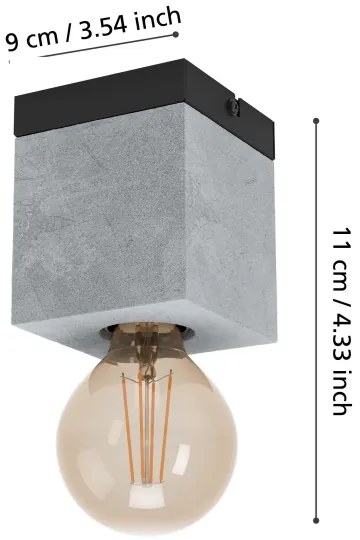 Eglo 43595 - Plafonieră PRESTWICK 1xE27/40W/230V