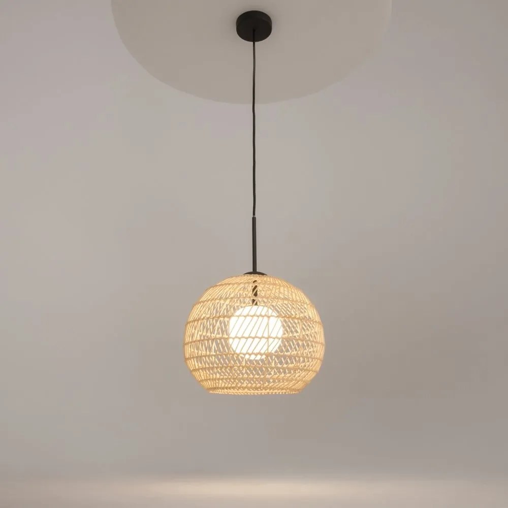 Lustra/Pendul design modern CANE 30cm bej