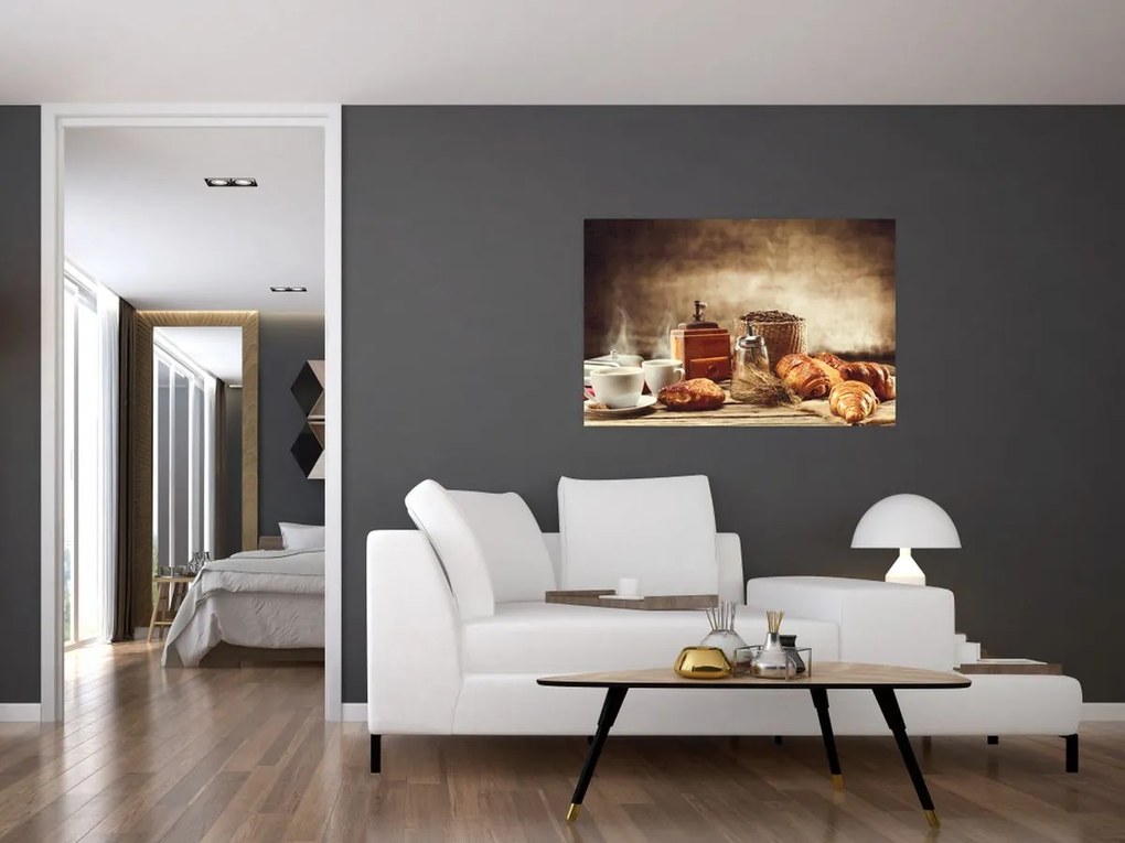 Tablou - Cafea și mic dejun (90x60 cm)