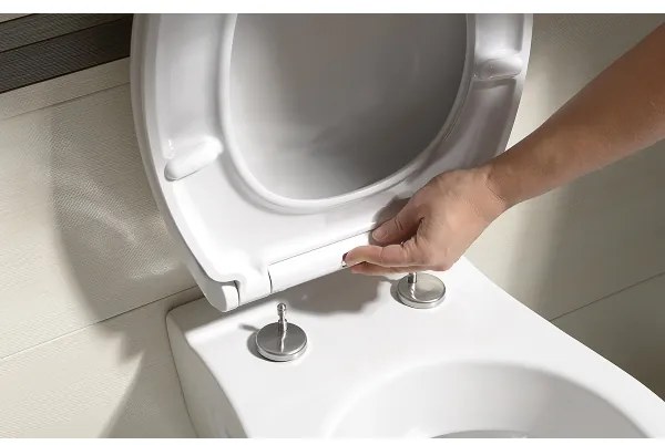 Colac de toaletă Bruckner SoftClose FULDA SLIM alb