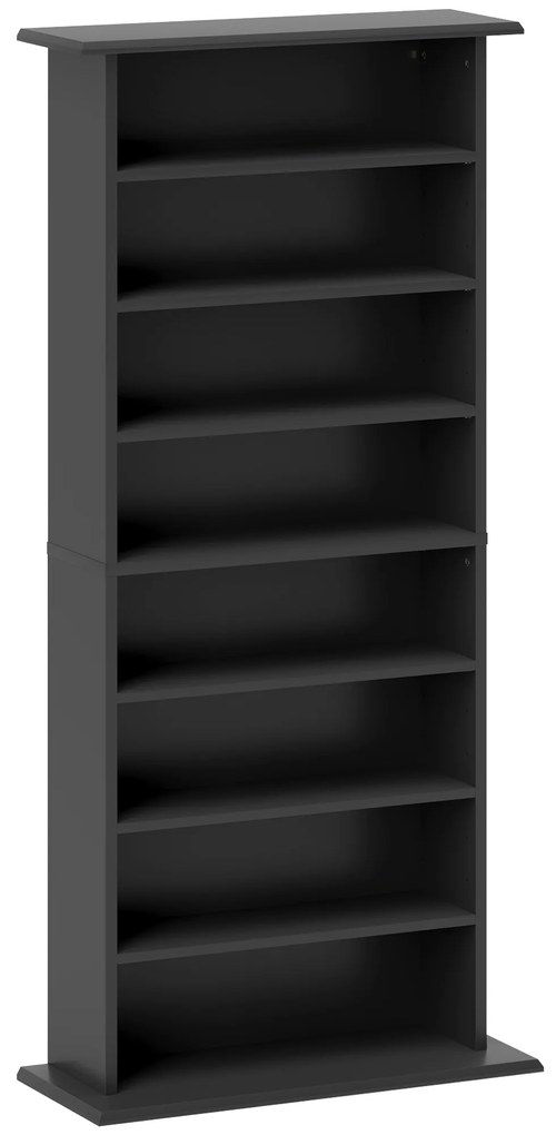 HOMCOM Dulap pentru CD-uri cu 6 Rafturi Reglabile pentru 360 CD-uri/185 DVD-uri Negru | Aosom Romania