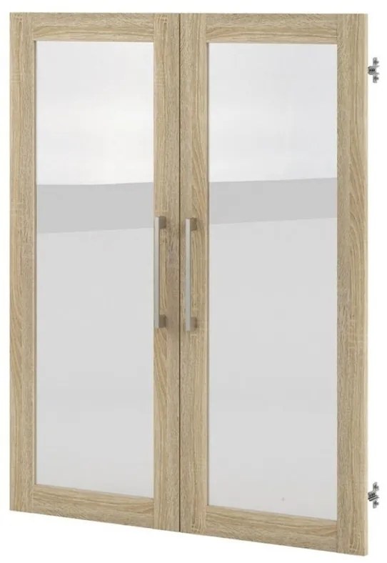 Uși pentru dulap Modulo 83,6 x 105,4 cm vitrat, stejar sonoma / transparent