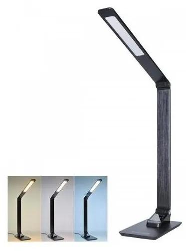 Lampă LED de masă dimabilă cu afișaj LED/8W/230V neagră Solight WO59-B