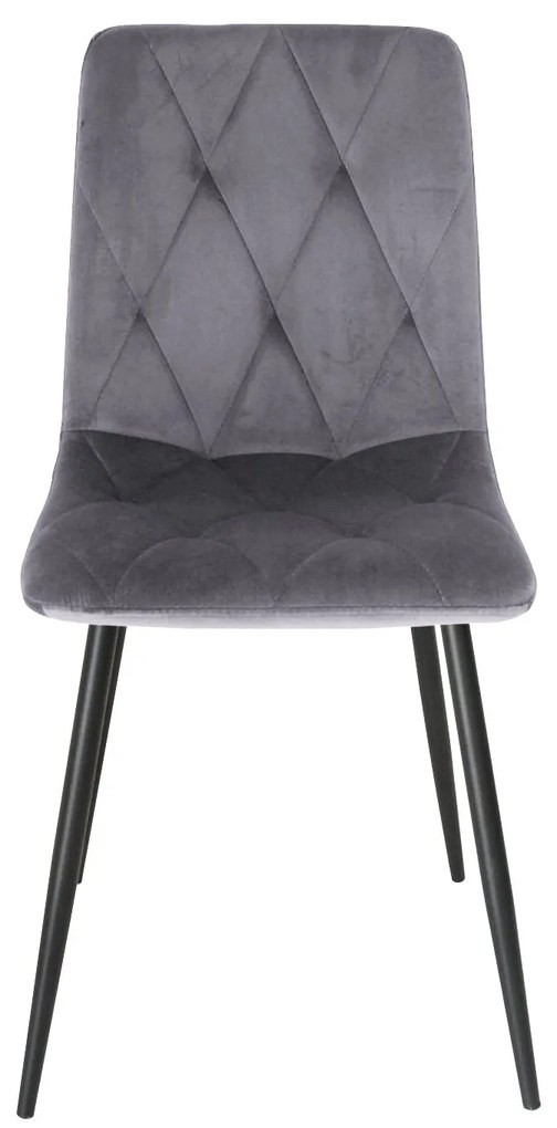 Scaun tapitat VELVET, gri deschis, 40x43x91 cm