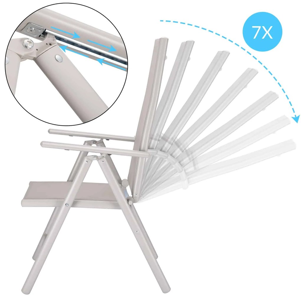 Deuba Set aluminiu gradina 1+8 - gri