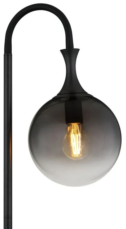 Lampadar design modern DALTON negru/fumuriu