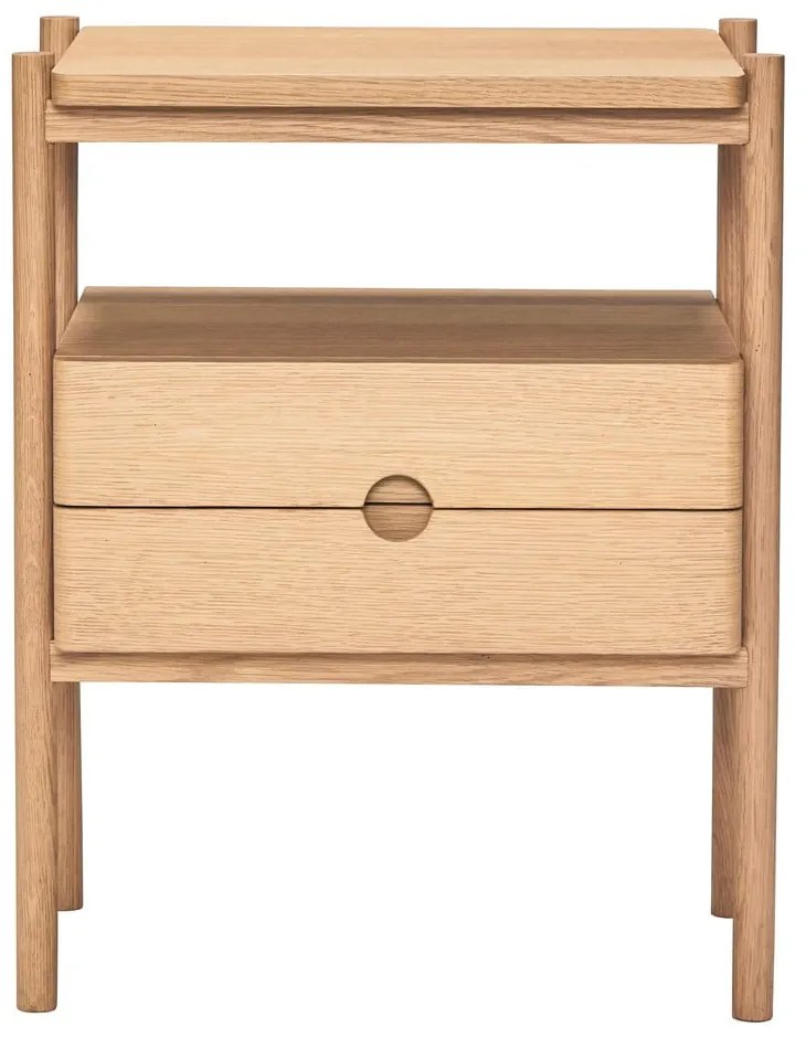 Noptieră în culoare naturală cu aspect de lemn de stejar Appeal – Hübsch