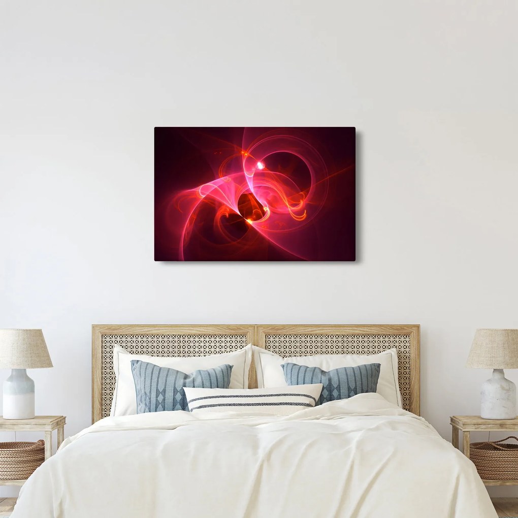 Tabloul modern cu abstacție roz (90x60 cm)