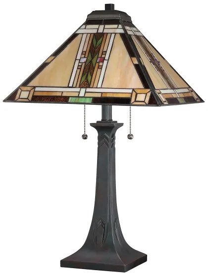 Quoizel QZ-NAVAJO-TL-VB - Lampă de masă Tiffany NAVAJO 2xE27/60W/230V