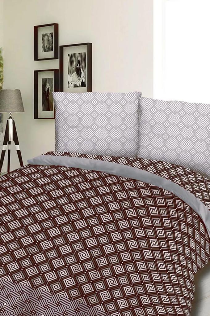 Lenjerie de pat din flanelă Mozaic gri 220x200 cm