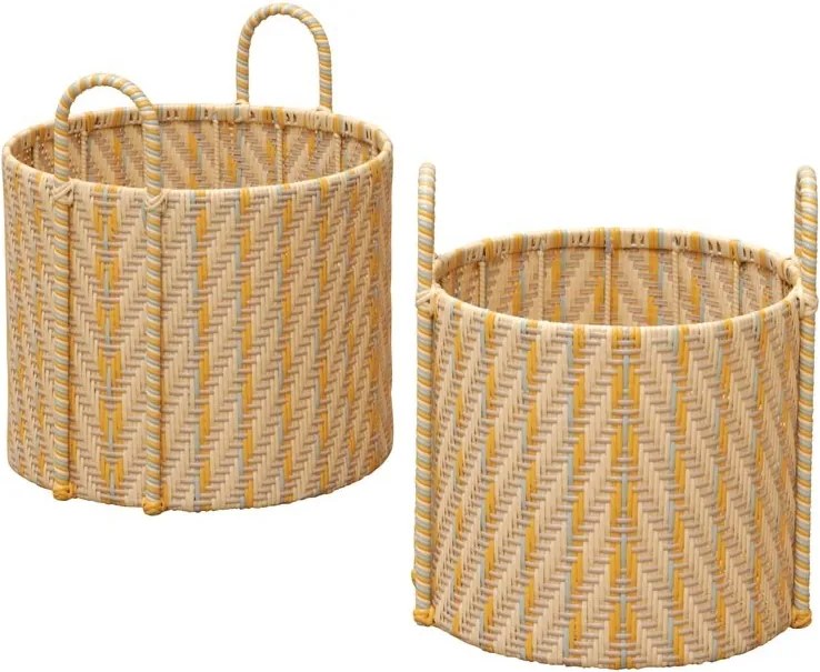 Set 2 cosuri decorative , din metal si plastic , "Scoubidou"
