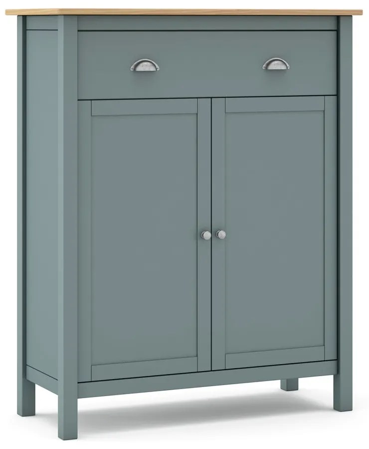 Comodă verde prăfuit din lemn de pin 90x110x40 cm Misti – Marckeric