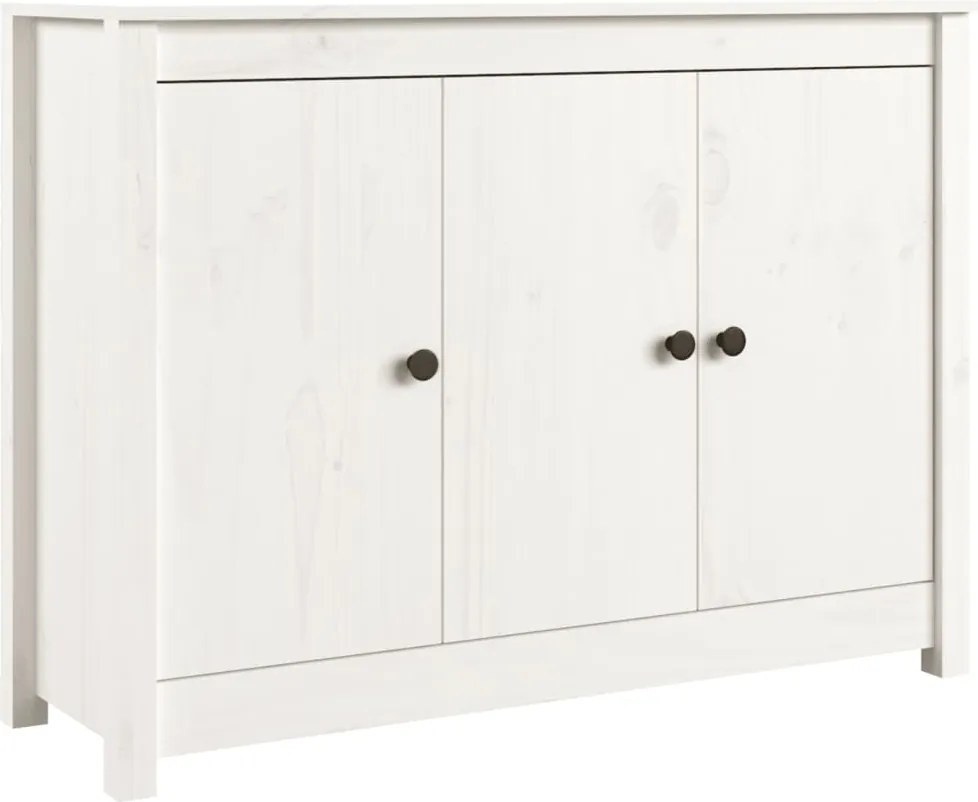 vidaXL Servantă, alb, 100x35x74 cm, lemn masiv de pin