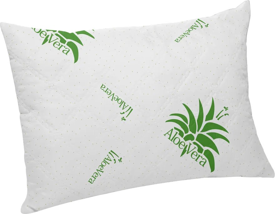 Set Aloe Vera Essence, 2 perne microfibra 50x70 cm si pilota matlasata 350g/mp, 200x220 cm