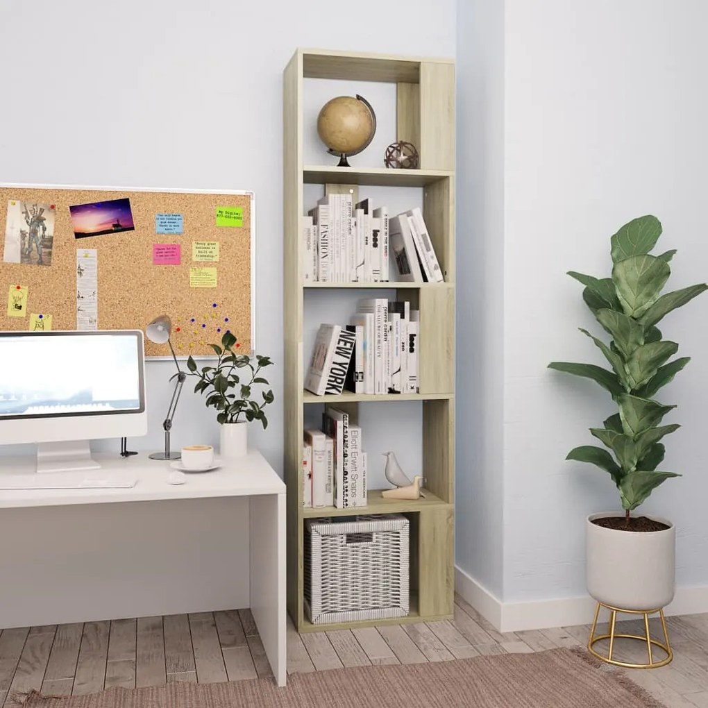 800111 vidaXL Bibliotecă/Separator, stejar sonoma 45x24x159 cm lemn prelucrat