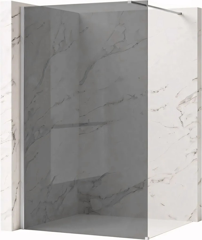 Paravan de dus Rea Flexi Grey / Chrome 80