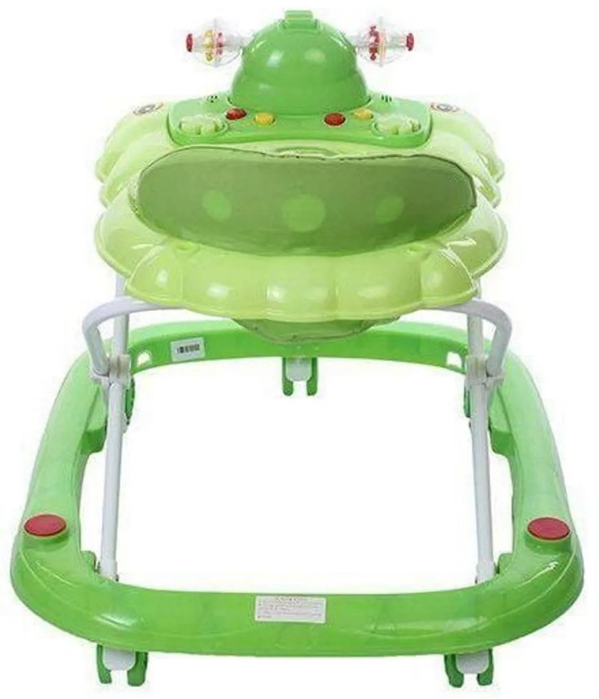 Premergator reglabil in 3 trepte NOVOKIDS™ Duckey, cu melodii, Ratusca, Pliabil, Verde