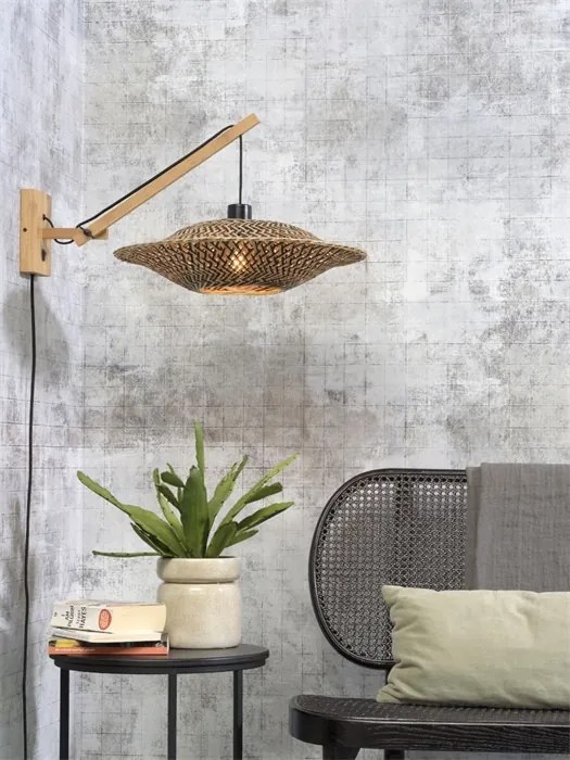 Aplica din bambus Bali orizontal S natur, 44cm