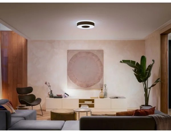 Philips Hue plafonieră LED RGB dimabilă, 33,5W/230V, Ø 381 mm, neagră