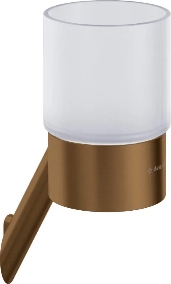 SILIA - Pahar pentru baie, montare pe perete, Bronz Periat (ADI_C911)