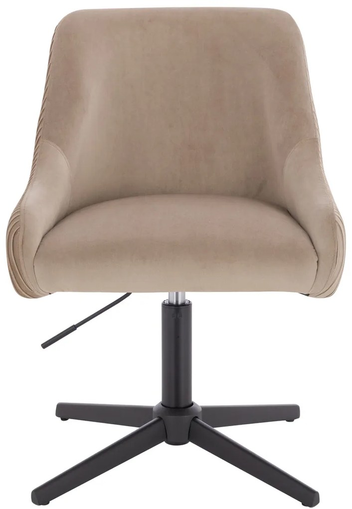 HR920CROSS Scaun Latte din Catifea cu Bază Neagră