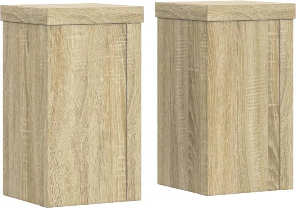 vidaXL Suporturi de plante 2 buc. sonoma 10x10x18 cm lemn prelucrat