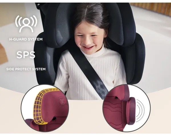 Scaun auto KINDERKRAFT SELECT XPAND 2 i-Size (100-150 cm) Premium Cherry pearl