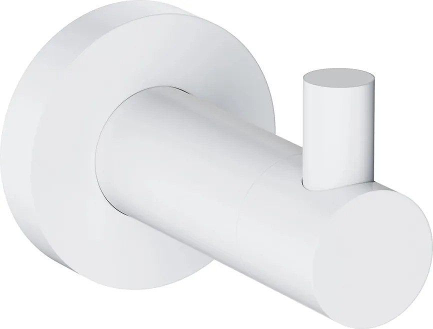 Cuier simplu Omnires Modern Project din alama finisaj alb mat