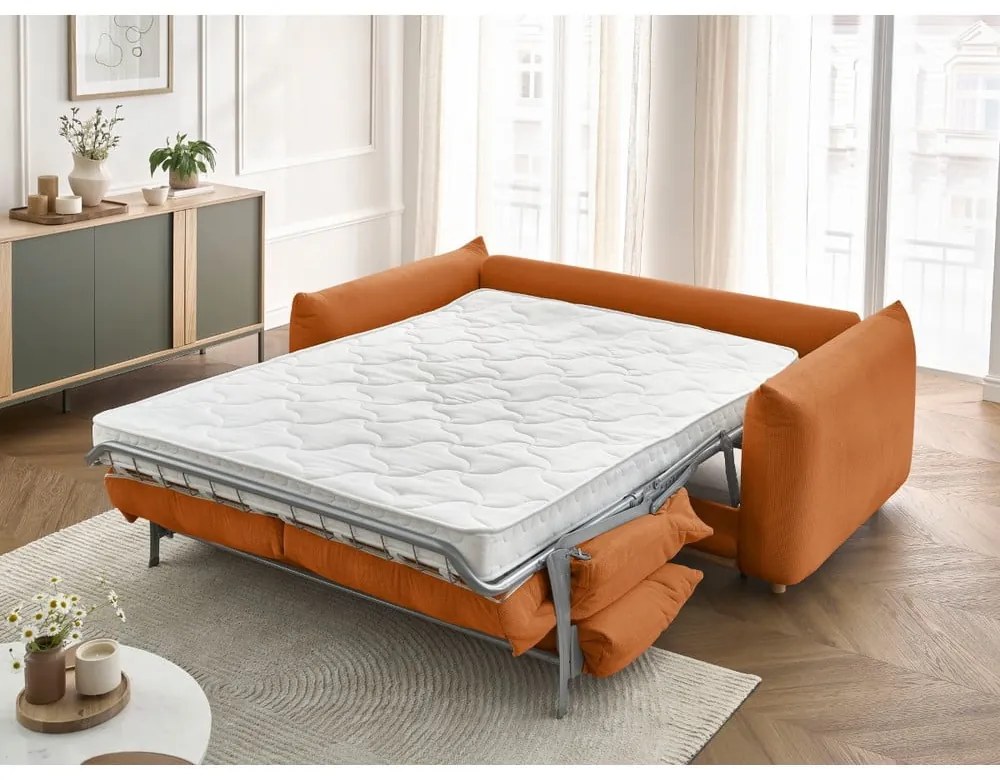 Canapea portocalie extensibilă 214 cm Ernest – Bobochic Paris