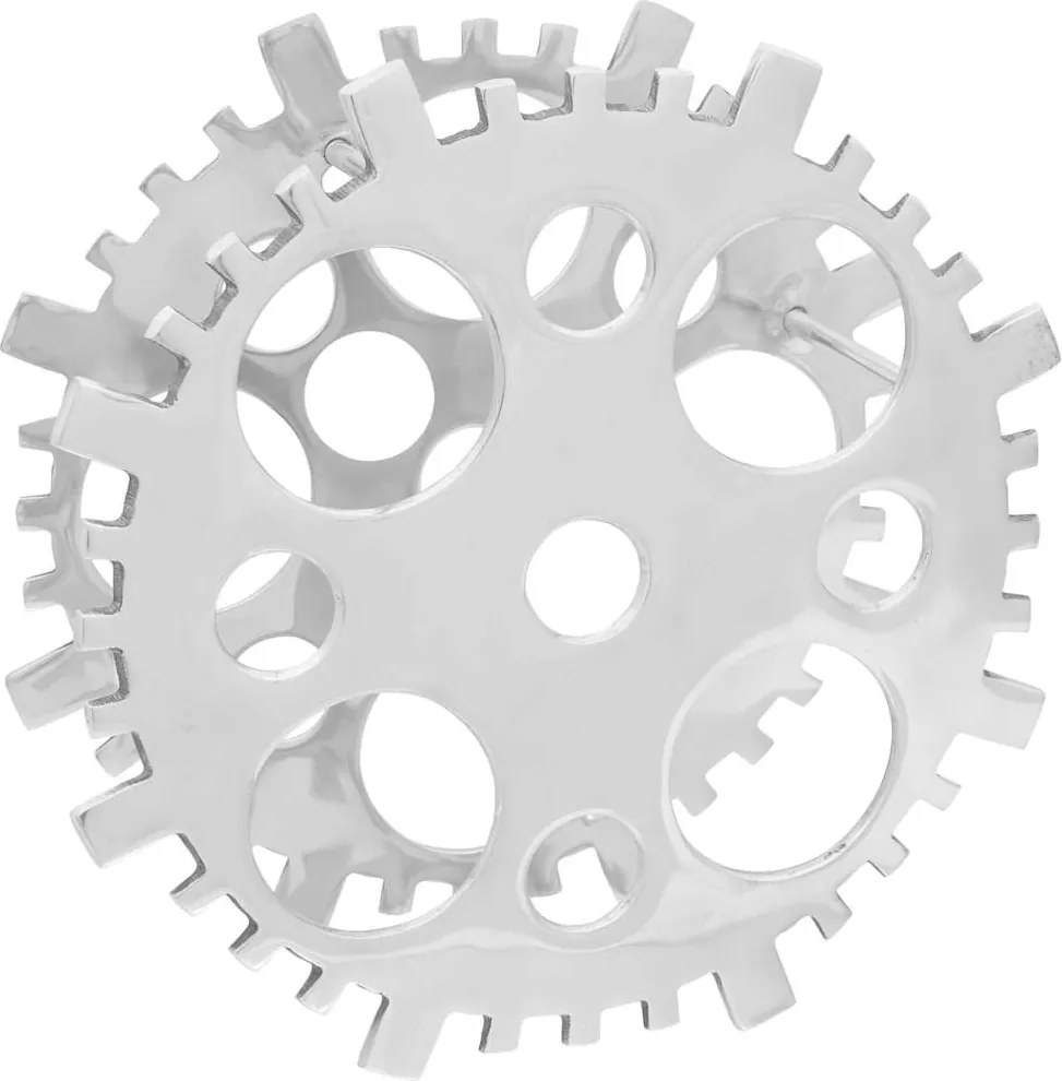 vidaXL Raft pentru vin Argintiu 39 x 14 x 39 cm Aluminiu