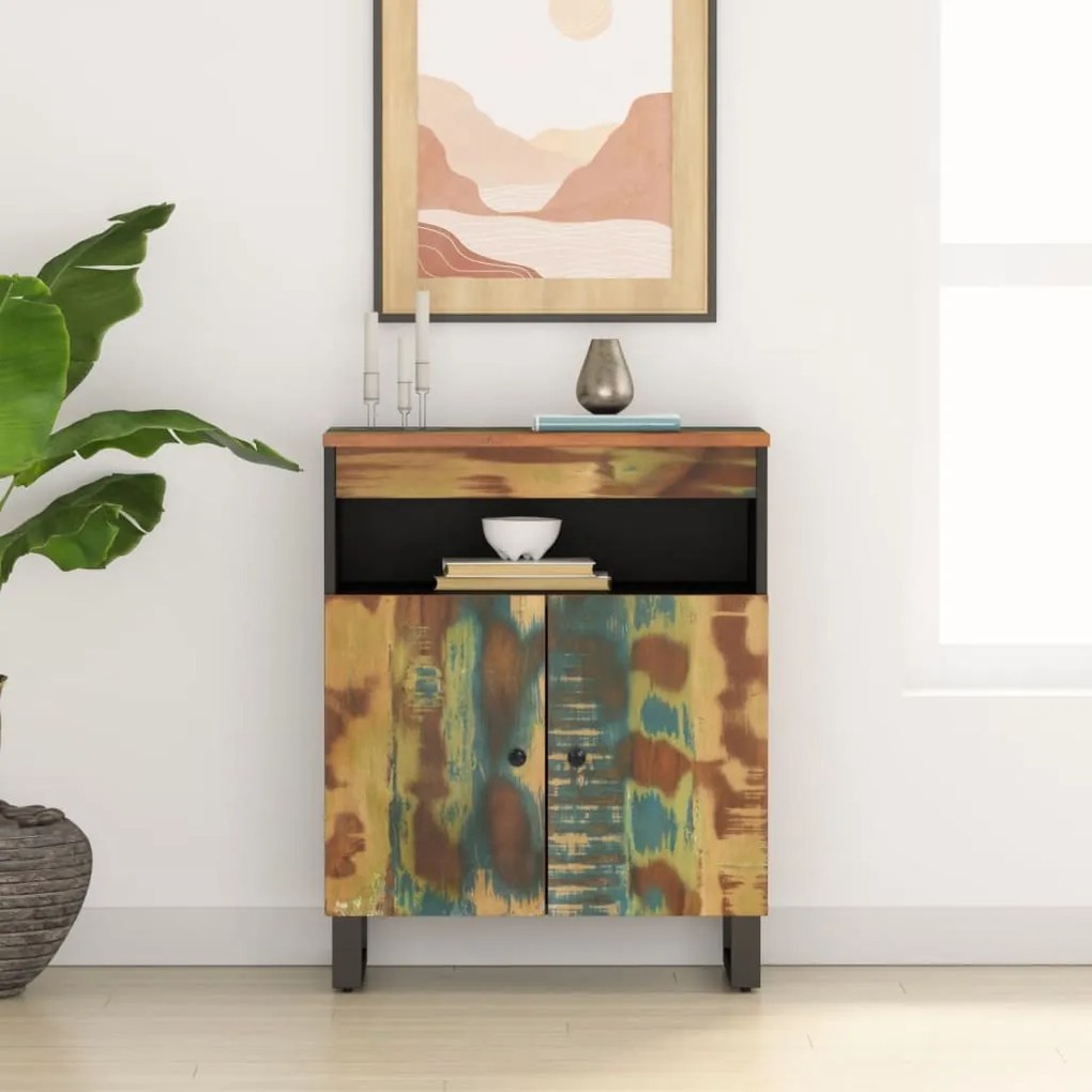 352915 vidaXL Servantă cu 2 uși, 60x33x75 cm, lemn masiv recuperat