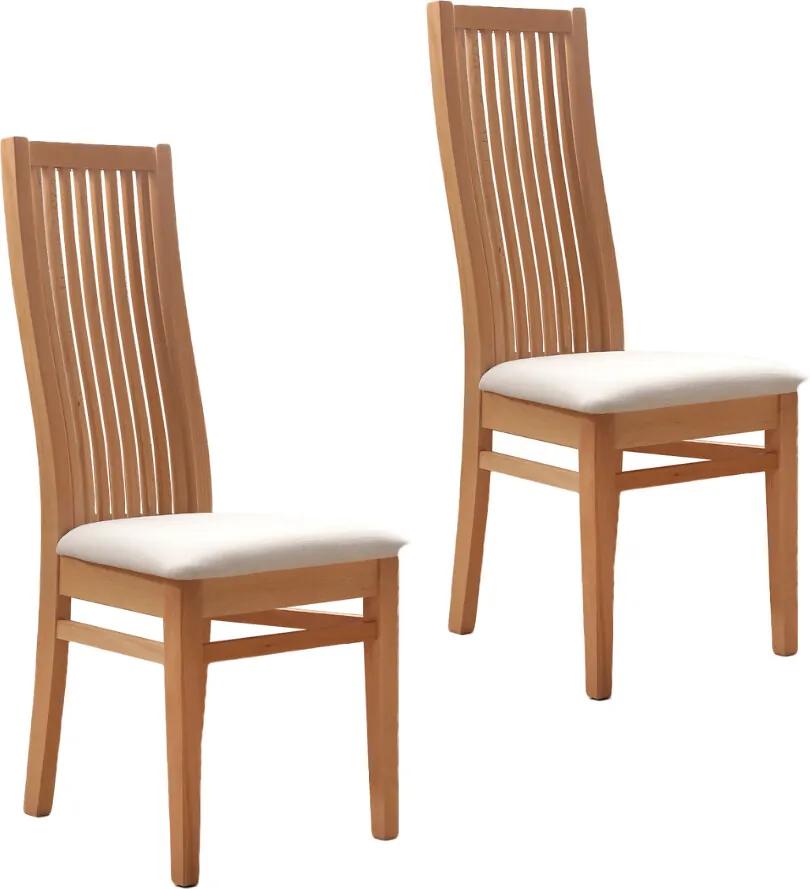 Set 2 scaune dining din lemn de fag Parma, Fag/Melva 02