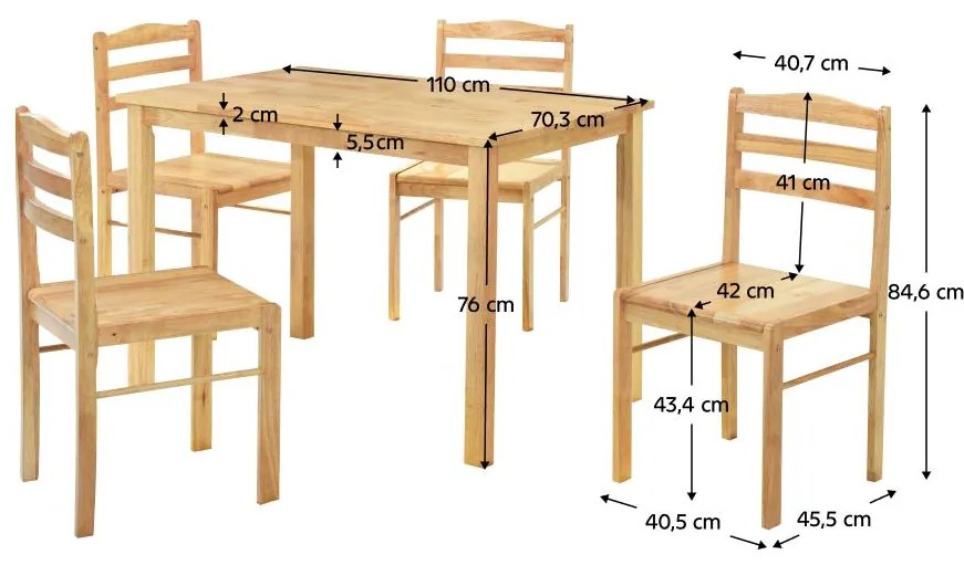 Set mobilier sufragerie Liturgia (drevo) (pentru 4 persoane). 1116407