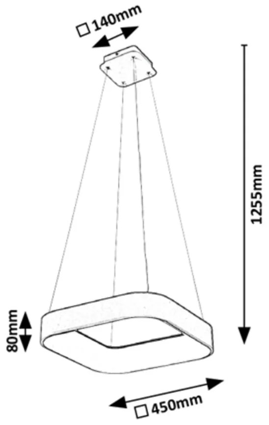 Pendul LED cu telecomanda design modern Adeline, 45x45cm 3927 RX