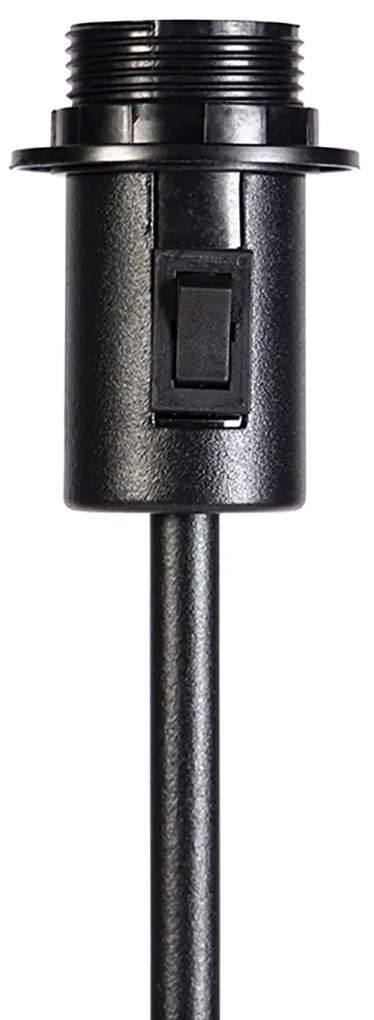 Lampă de podea neagră reglabilă cu abajur gri deschis 50 cm - Parte