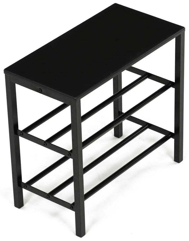 Botník 83168-42 BK, metal, negru