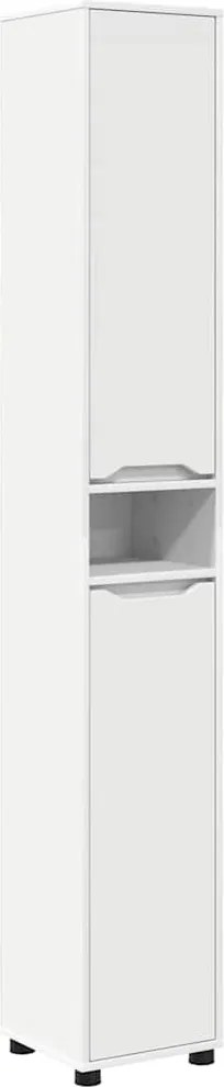 vidaXL Dulap de Baie cu raft Alb 30,5 x 30 x 195 cm Lemn compozit