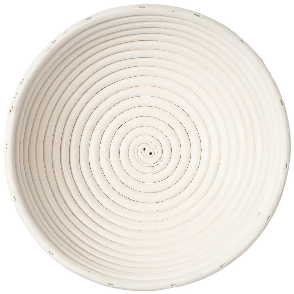HOME ELEMENTS Coș rotund cu inserție din țesătură,25 x 8,5 cm