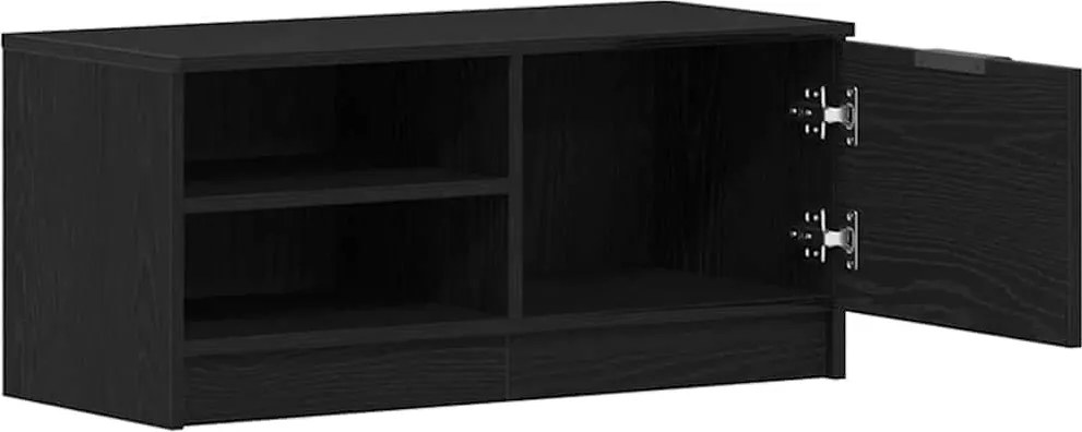vidaXL Cabinet TV Stejar Negru 80 x 35 x 36,5 cm Lemn compozit