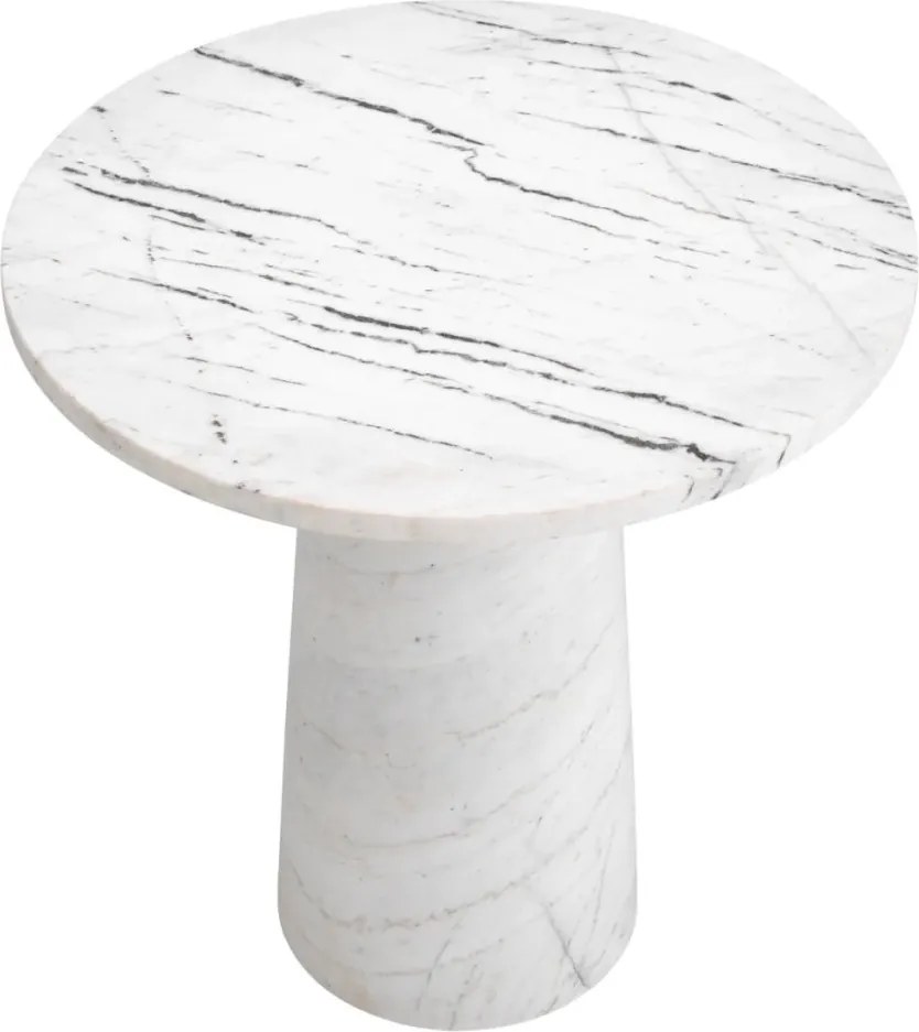 Masuta laterala din marmura alba design elegant LUX Terry