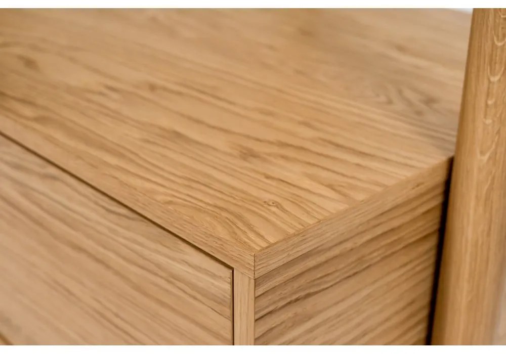 Cuier din lemn de stejar, cu oglindă Woodman Tripod