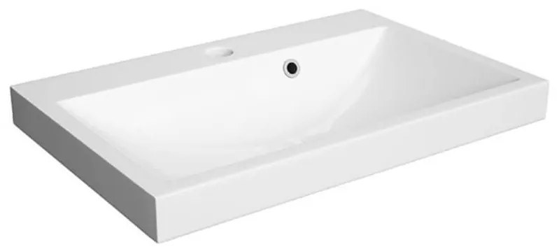 Set dulap baza suspendat Defra Como verde cu lavoar compozit Flex 60