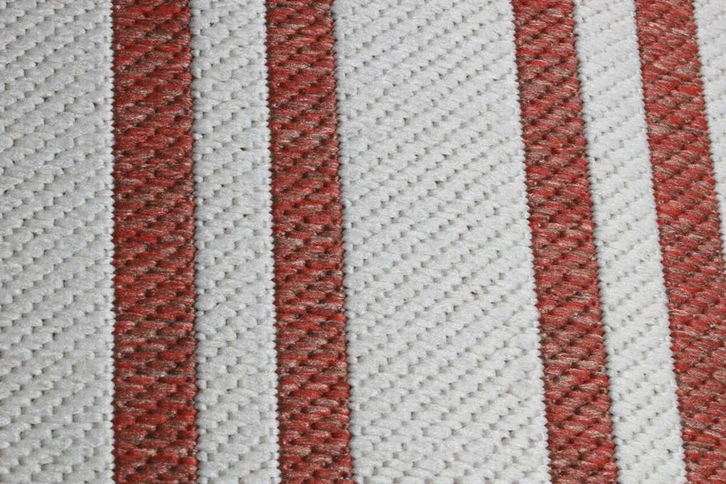 Covor cu doua fete Titor, Decorino, 80x140 cm, polipropilena, rosu/crem